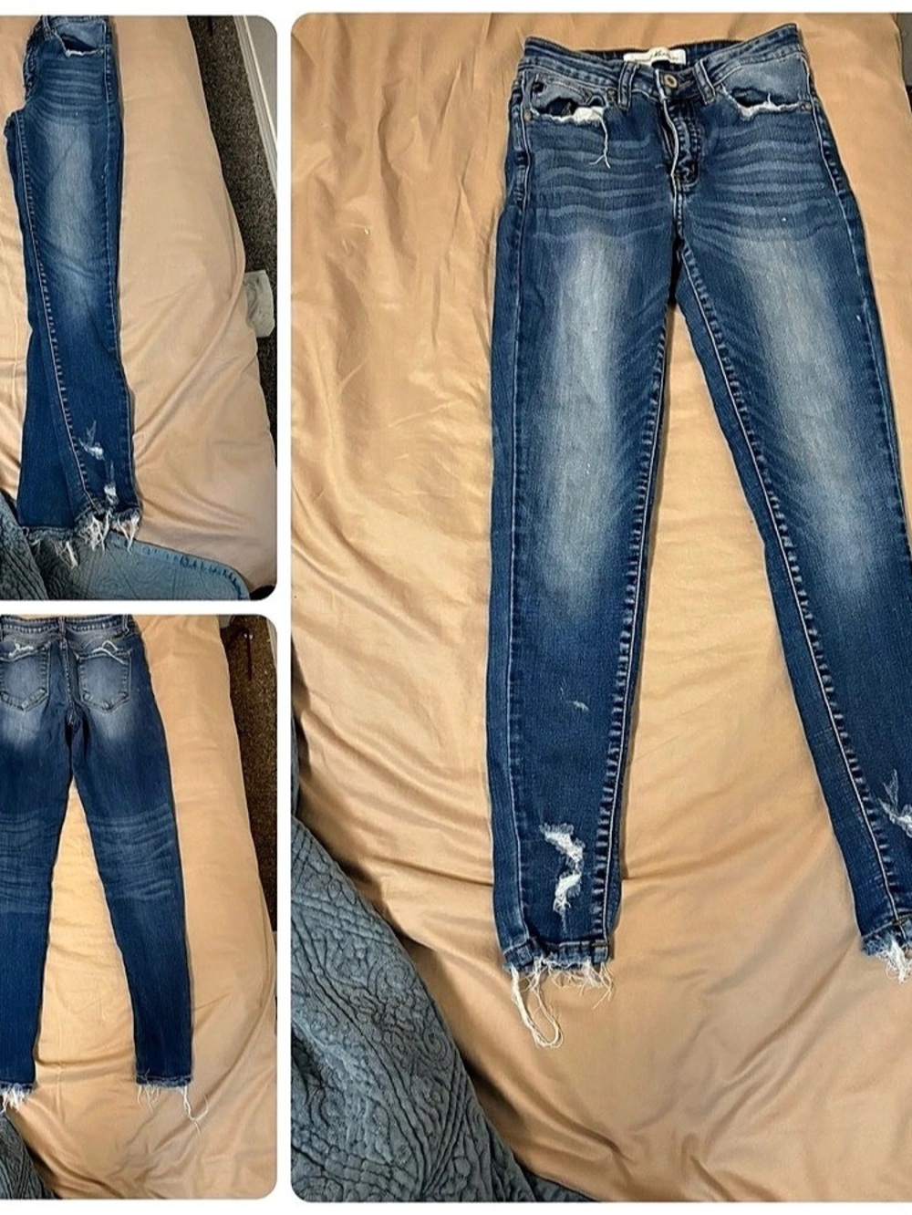 KanCan Distressed Skinny Jeans in Blue